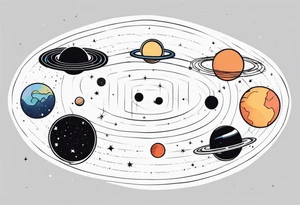 open, closed and flat universe tattoo idea