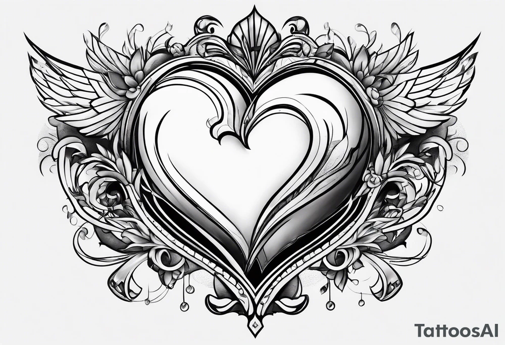 Broken heart tattoo idea