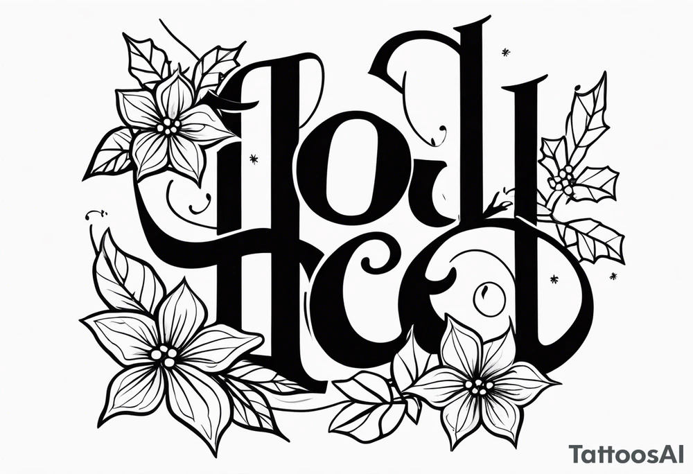 Holly December 
birth flower tattoo idea