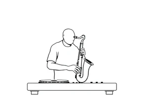 disk jockey, saxophone tattoo idea