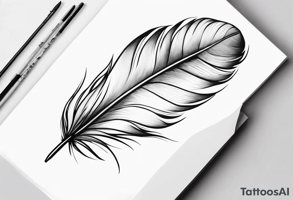 birds feather tattoo idea