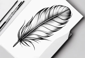 birds feather tattoo idea
