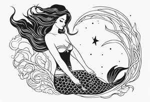 Spirited Mermaid tattoo idea
