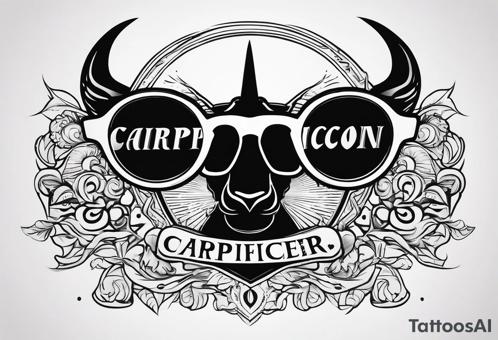 capricorn sunglasses Officer tattoo idea