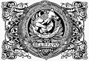 bearpaw half sleeve tattoo idea
