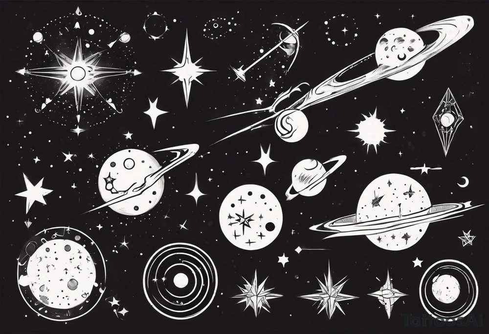 Space constellation tattoo idea