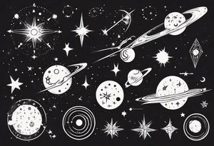 Space constellation tattoo idea