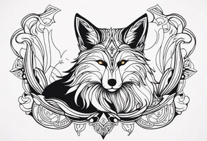 a mystical fox tattoo idea