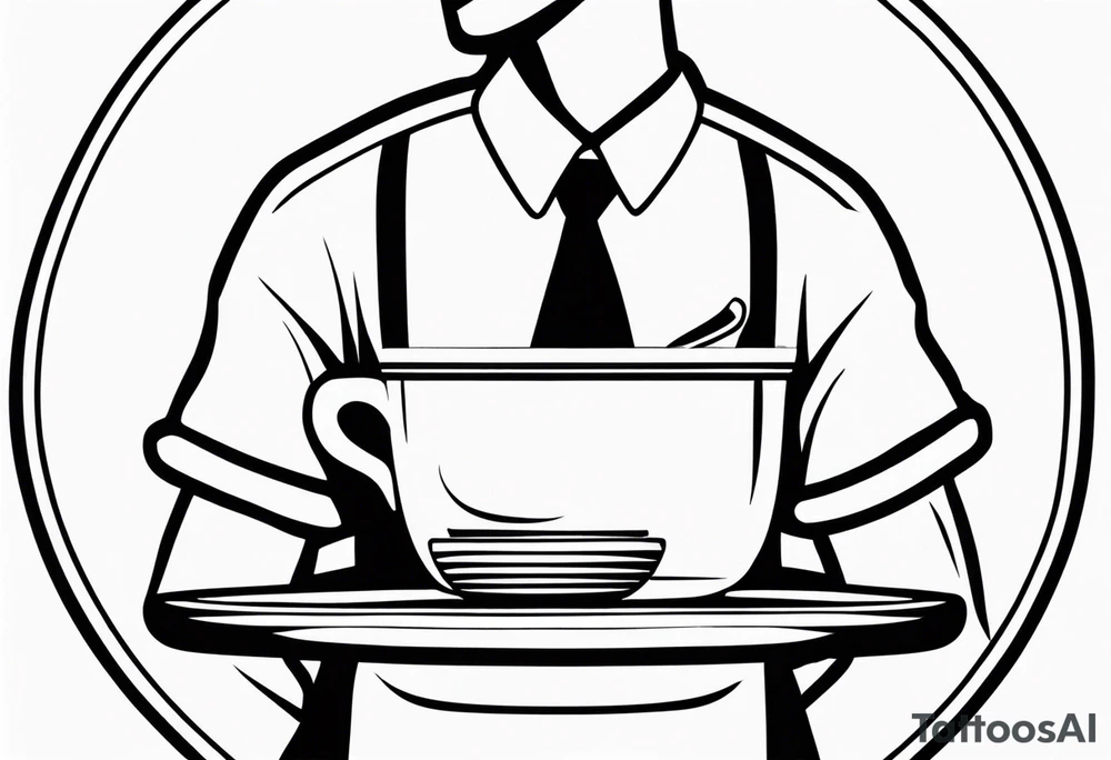 Waiter logo tattoo idea