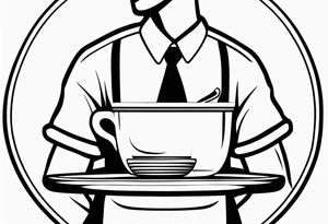 Waiter logo tattoo idea