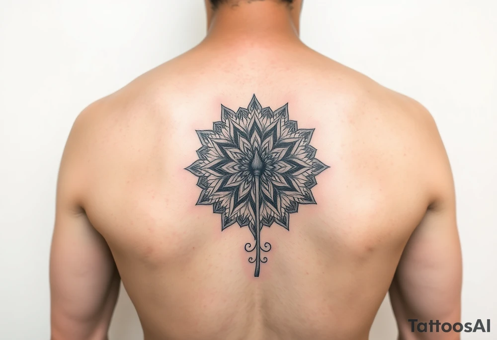 For a kidney donor- arm half sleeve using shape using shape of left kidney and mandala with mandalas cascading as a way of showing life given. More defined kidney. A kidney made of two mandalas tattoo idea