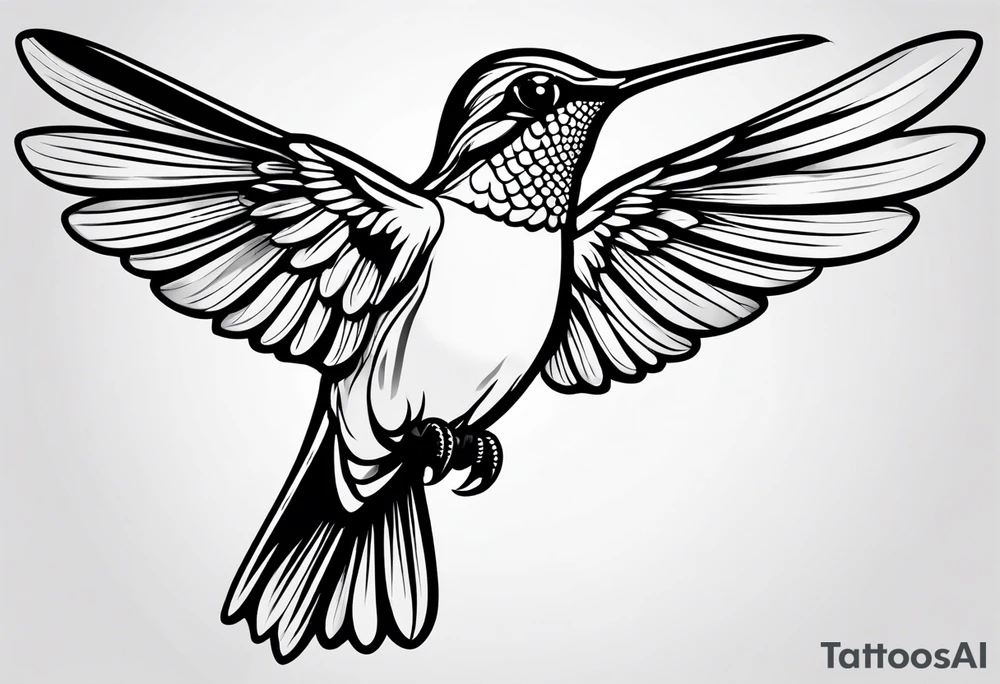 hummingbird tattoo idea