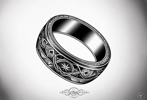 A tattoo that resembles ring for my finger with the word "the universe" tattoo idea