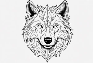 powerful majestic Wolf, close-up tattoo idea