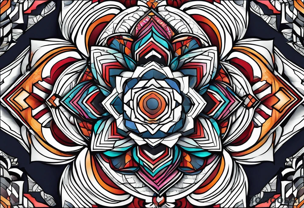 Geometric pattern tattoo idea