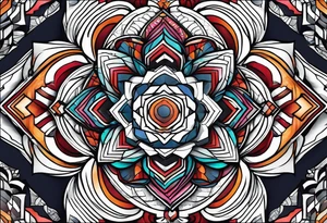 Geometric pattern tattoo idea