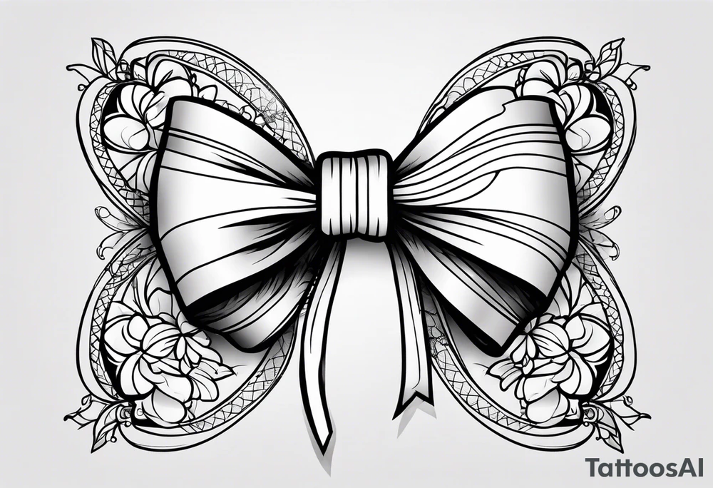 Lacy bow tattoo idea