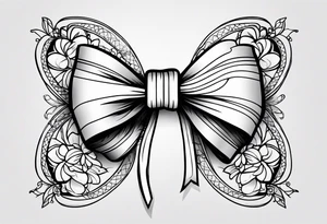 Lacy bow tattoo idea