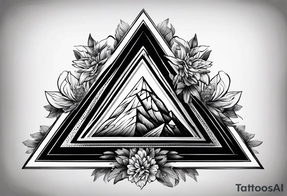 A triangle with nothing inside of it tattoo idea
