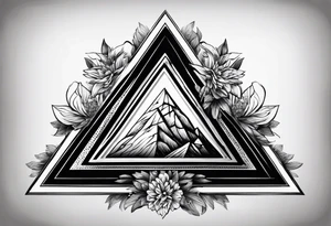 A triangle with nothing inside of it tattoo idea