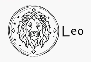 zodiac sign symbol leo tattoo idea