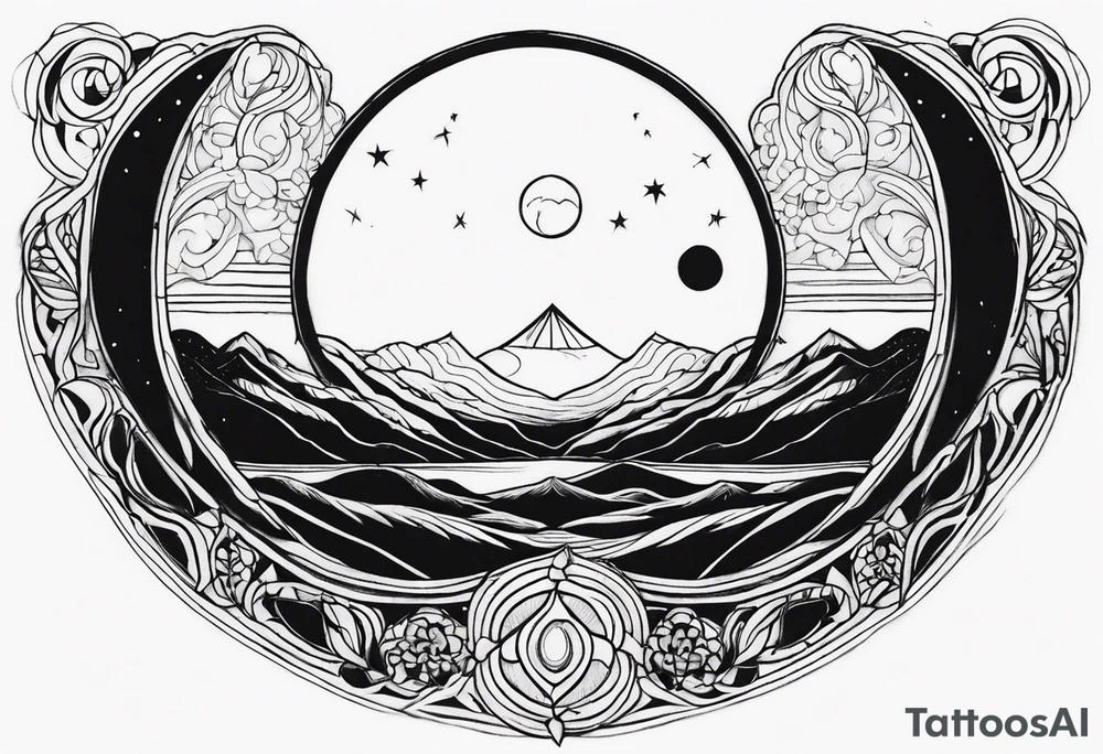 sacred moon tattoo idea