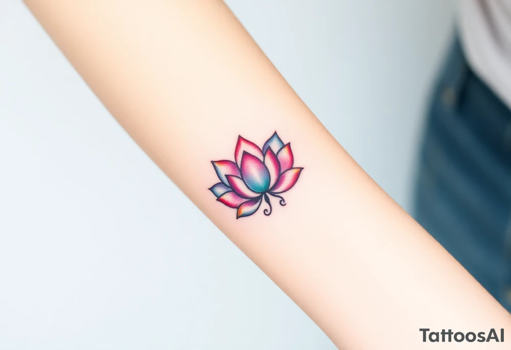 Lotus and Leo symbol tattoo idea