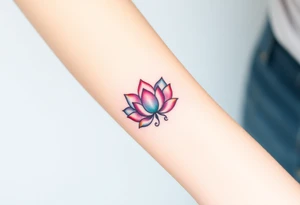 Lotus and Leo symbol tattoo idea