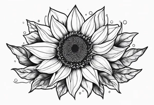 sunflower in crystal form tattoo idea