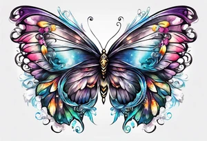 One Angel wing with butterfly with your wings were ready but my heart was not tattoo idea