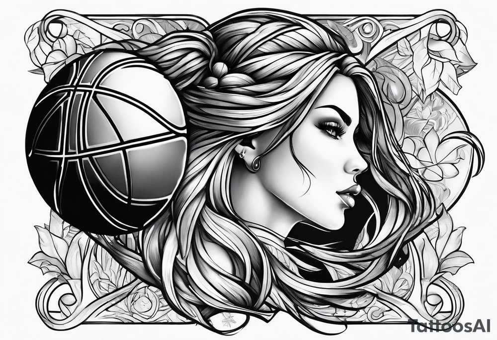 basketball virgo woman tattoo idea