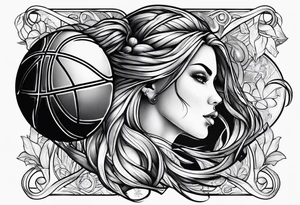 basketball virgo woman tattoo idea