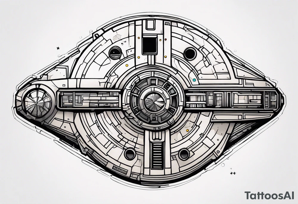 Millennium falcon tattoo idea