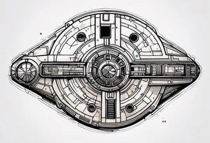 Millennium falcon tattoo idea