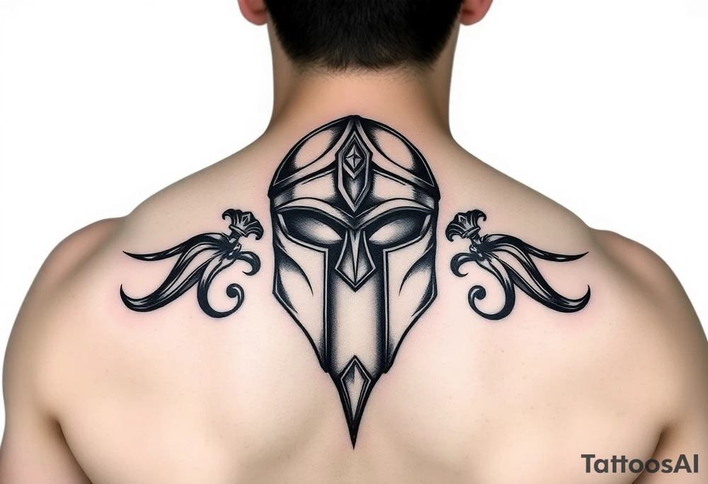 Spartan helmet tattoo idea