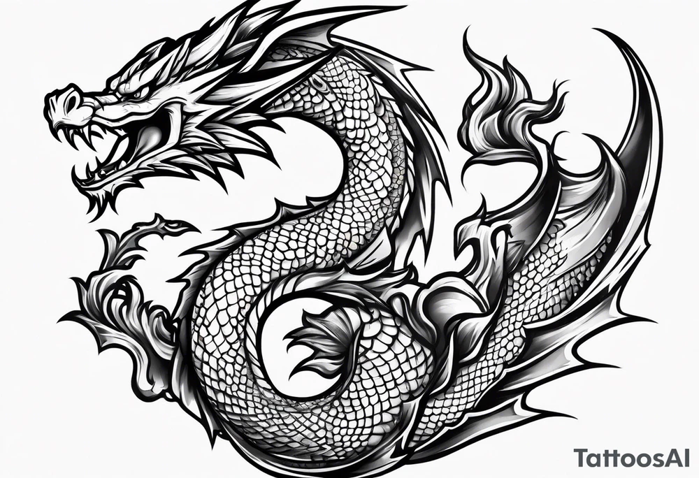 simple dragon tattoo idea