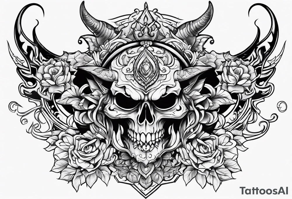 underboob tattoo demon tattoo idea