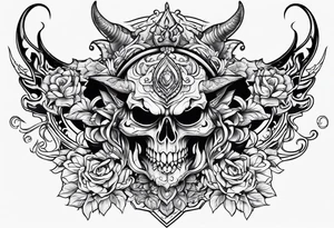 underboob tattoo demon tattoo idea