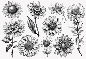 Iron Daisy for men tattoo idea
