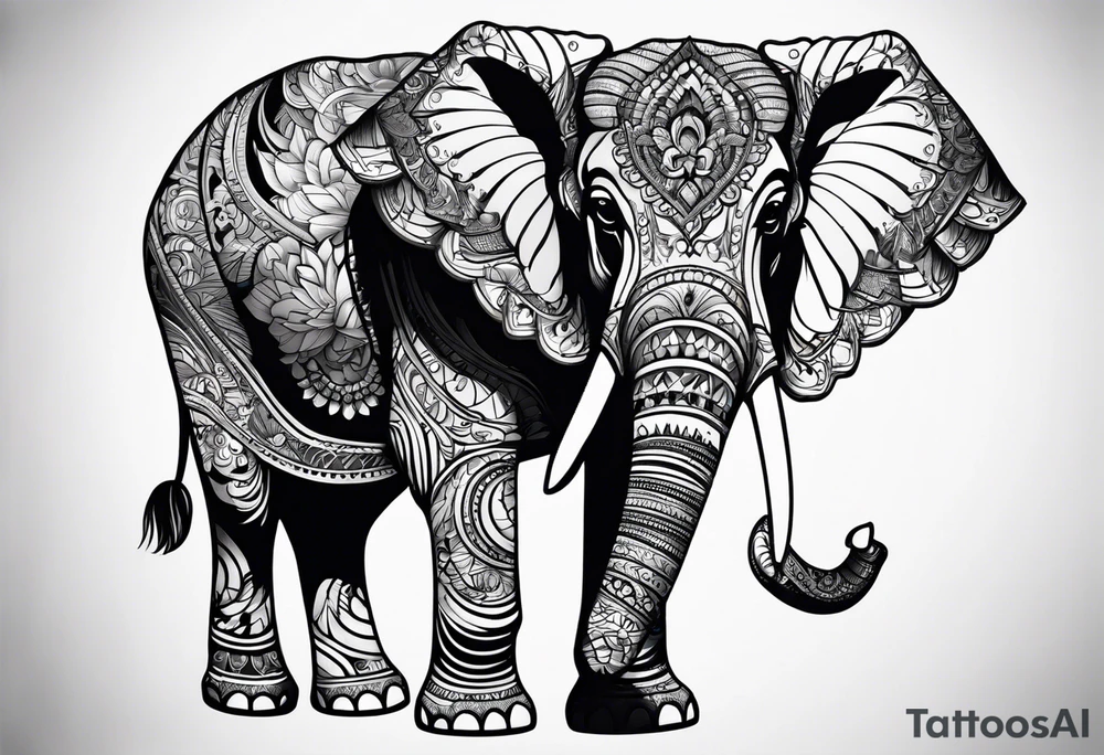 Elephant with attitude tattoo idea