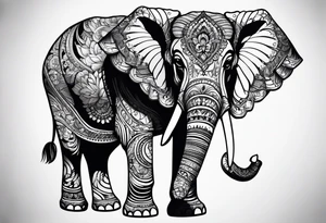 Elephant with attitude tattoo idea