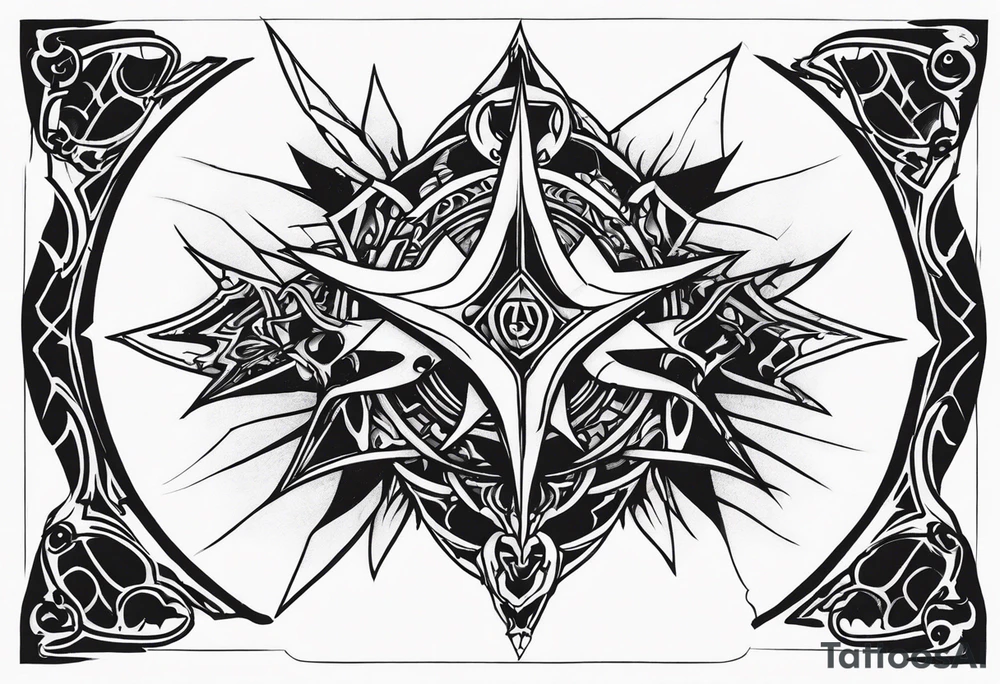 manga berserk cyber sigilism tattoo idea