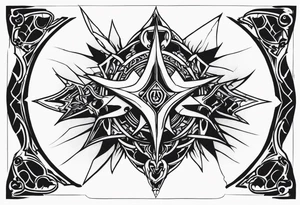 manga berserk cyber sigilism tattoo idea