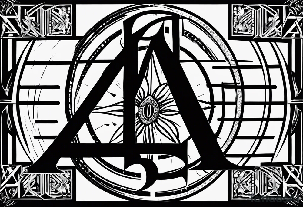 I want to get a tattoo with the letters corresponding to B and Z in the Enochian alphabet. I want the tattoo to mean something that protects me. tattoo idea