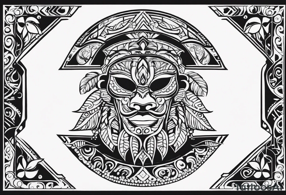 guam black silhouette tattoo idea