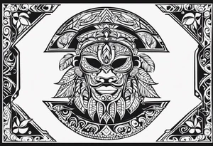 guam black silhouette tattoo idea