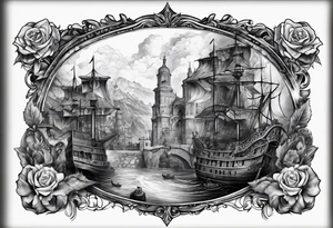 Sleve tattoo with scenes from the count of monte cristo tattoo idea