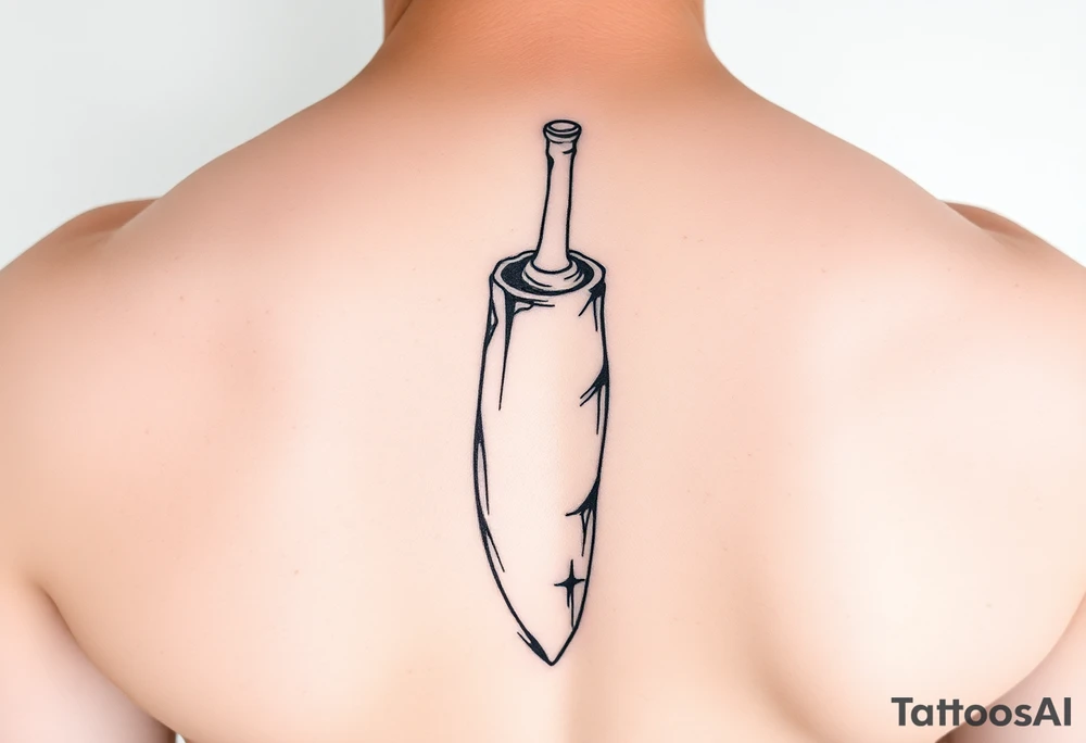 line drawing of erect penis tattoo idea