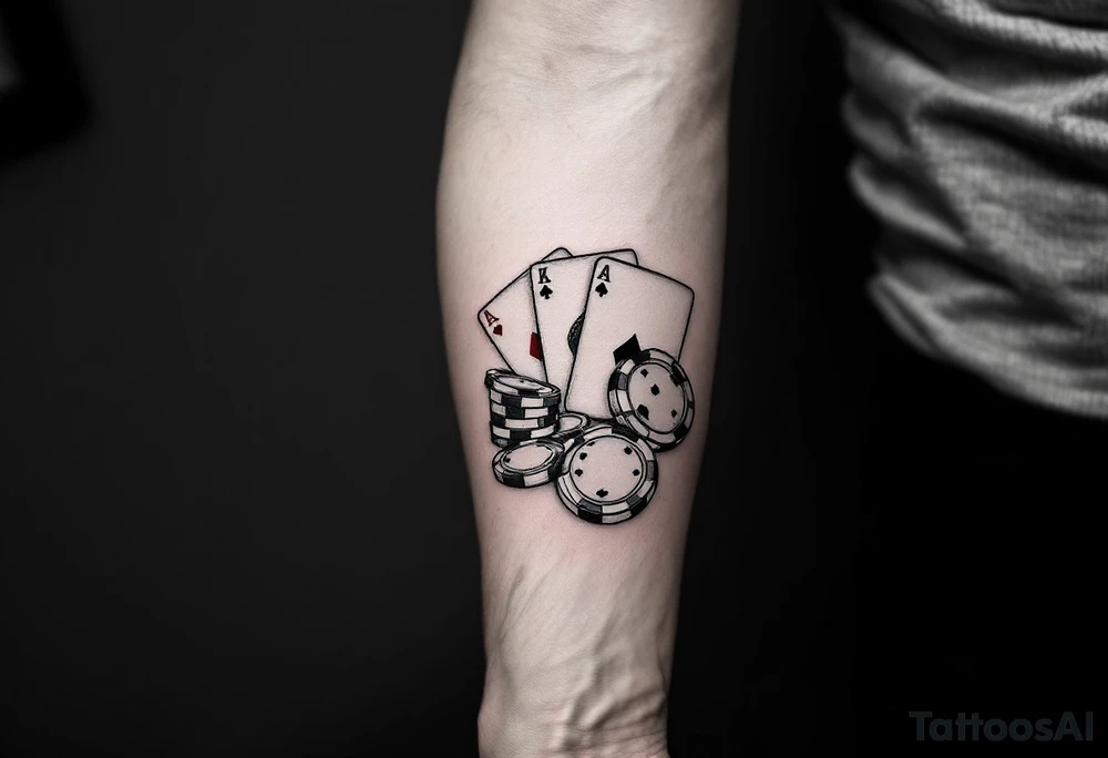 About casino with cards and games in casino tattoo idea