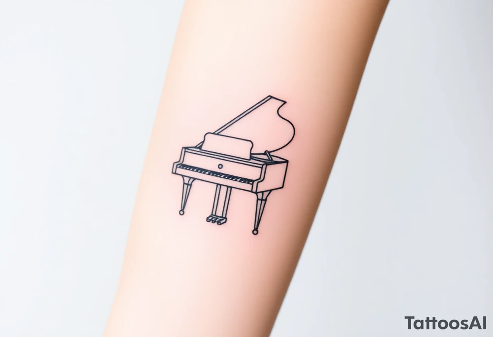 Grand piano tattoo idea